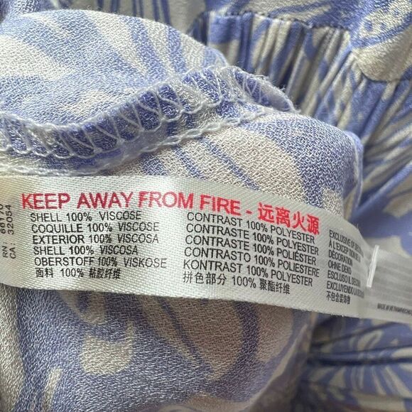 Free People Blue White Floral Tiers for You Maxi Dress Crochet Trim Boho Summer - Picture 15 of 16